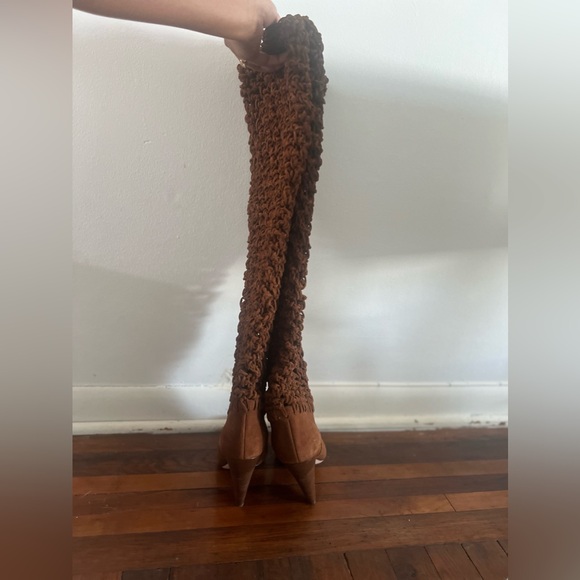 Saint Laurent Suede Twine Niki 105 Boot - Picture 14 of 14